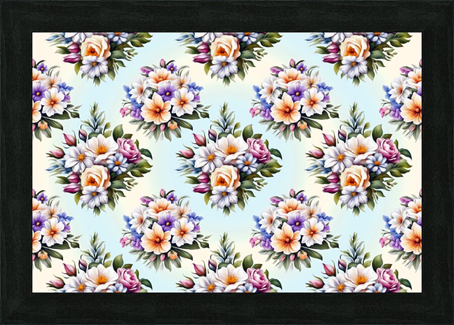 SEAMLESS FLORAL PATTERN  18 Picture Frame print