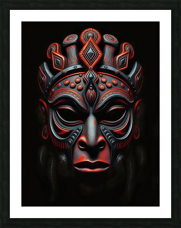 TRIBAL WARRIOR MASK Picture Frame print