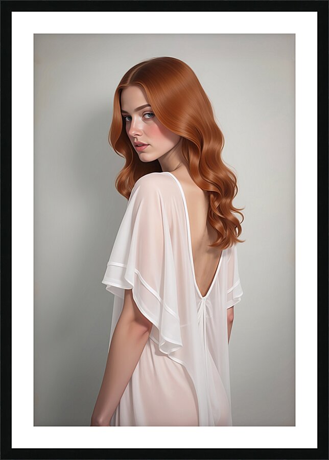 SEDUCTIVE GAZE Picture Frame print
