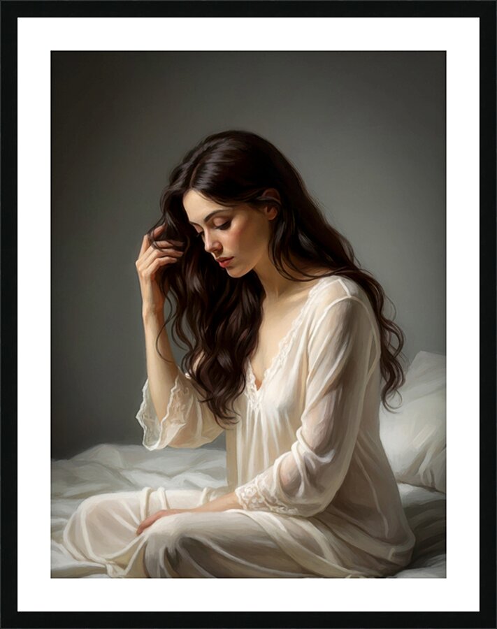 SHORTLY AFTER WAKING UP Picture Frame print