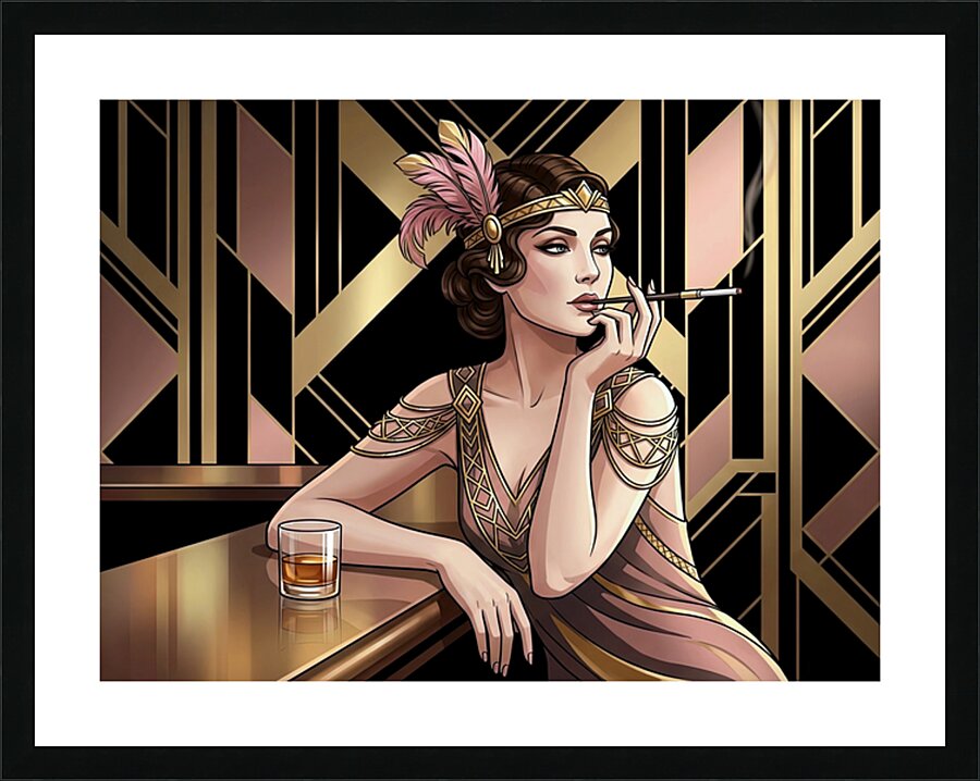 FLAPPER GIRL Picture Frame print