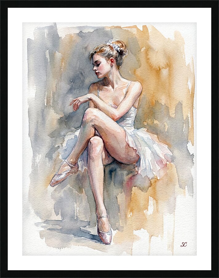 RESTING BALLERINA Picture Frame print