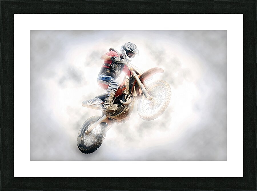 A THRILLING JUMP Picture Frame print