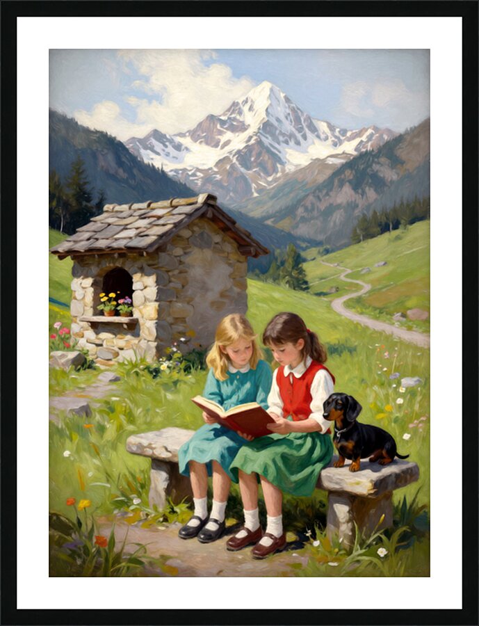 AN ENGAGING READ Picture Frame print