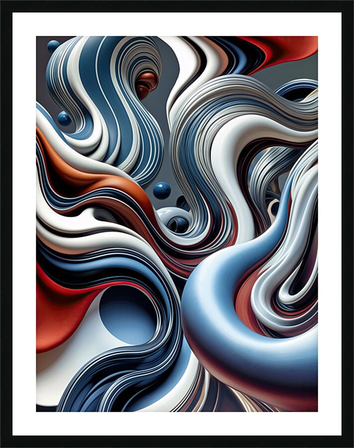 ABSTRACT SWIRLING PATTERNS  Picture Frame print