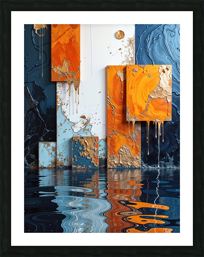 DRIPPING GOLD Picture Frame print
