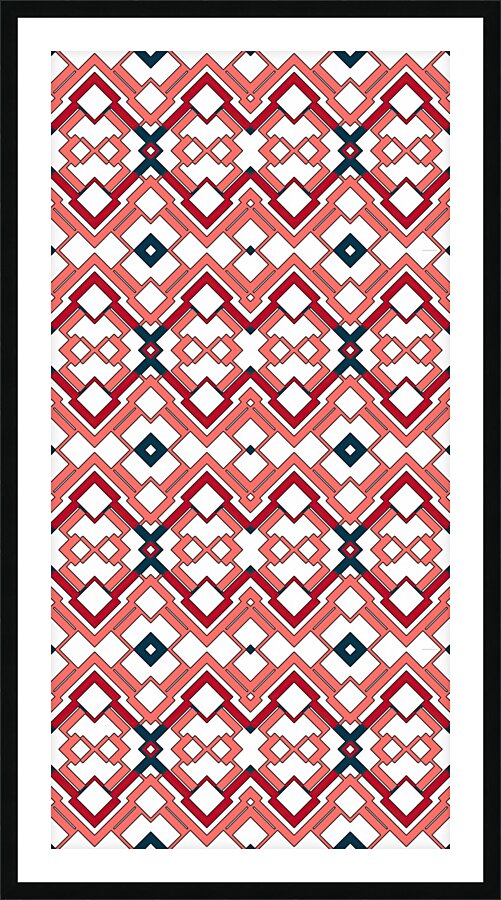 SEAMLESS GEOMETRIC VERTICAL PATTERN 4 Picture Frame print