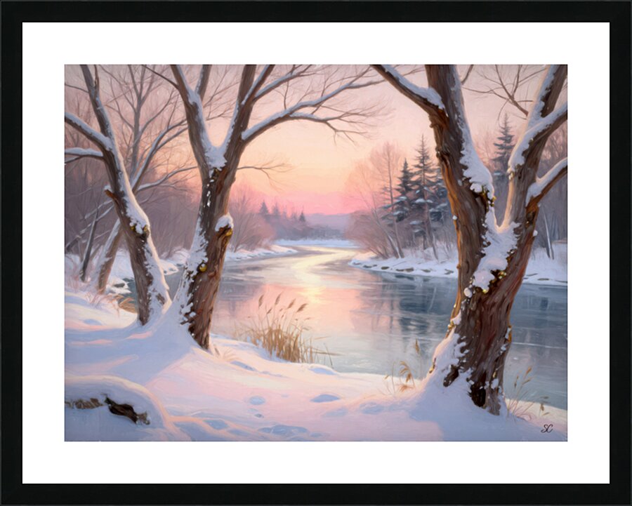 WINTER SUNSET Picture Frame print