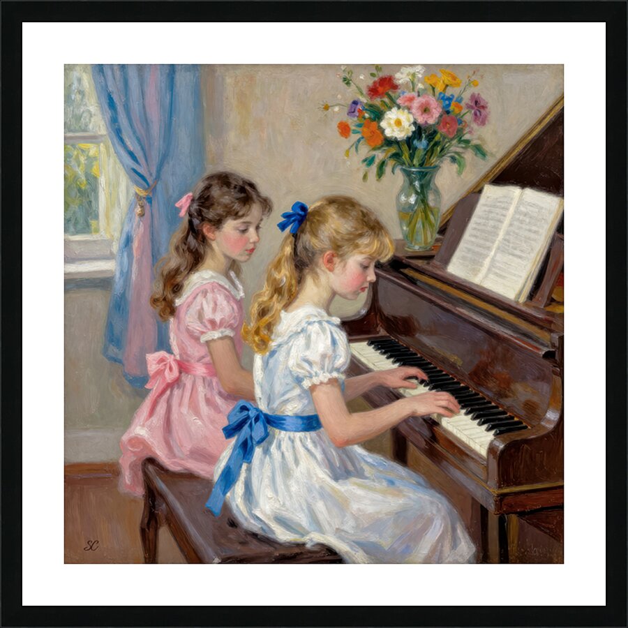 PRACTICE EXERCISES FOR PIANO Picture Frame print