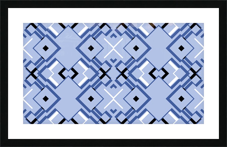 SEAMLESS GEOMETRIC HORIZONTAL PATTERN 3 Picture Frame print
