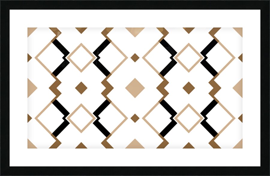 SEAMLESS GEOMETRIC HORIZONTAL PATTERN 4 Picture Frame print