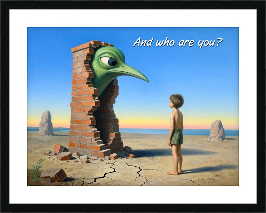 WHO ASKS THE QUESTION  Picture Frame print