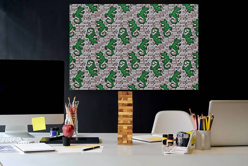 SEAMLESS PATTERN WITH LIZARD by Sergio Cerrato