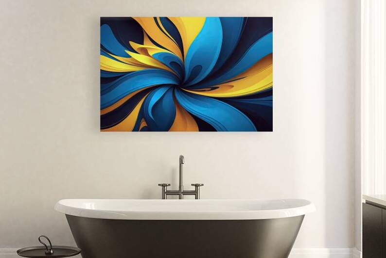 YELLOW AND BLUE SWIRL by Sergio Cerrato