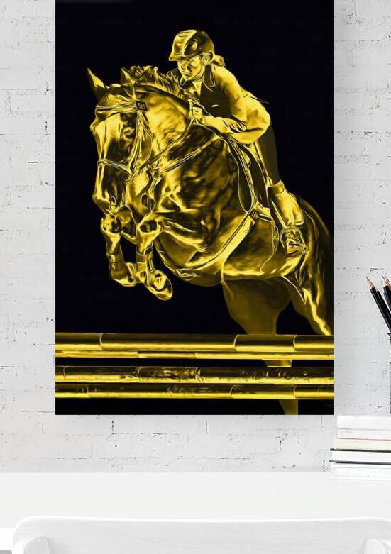 THE GOLDEN RIDER JUMPING by Sergio Cerrato