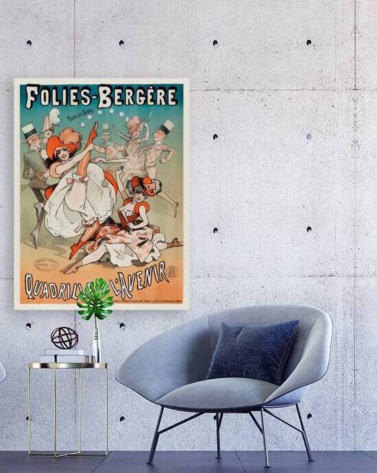 FOLIES BERGERE VINTAGE ADVERTISING POSTER by Sergio Cerrato