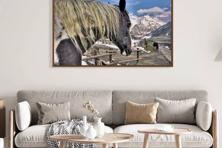 SILVER PINTO HORSE by Sergio Cerrato