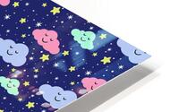 SEAMLESS PATTERN WITH STARS AND CLOUDS HD Metal print