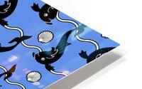 SEAMLESS PATTERN WITH DOLPHIN HD Metal print