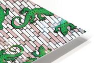 SEAMLESS PATTERN WITH LIZARD HD Metal print