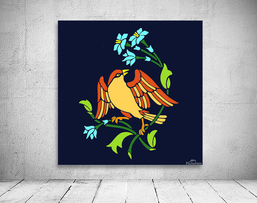 BIRD AMONG FLOWERS Wall Preview