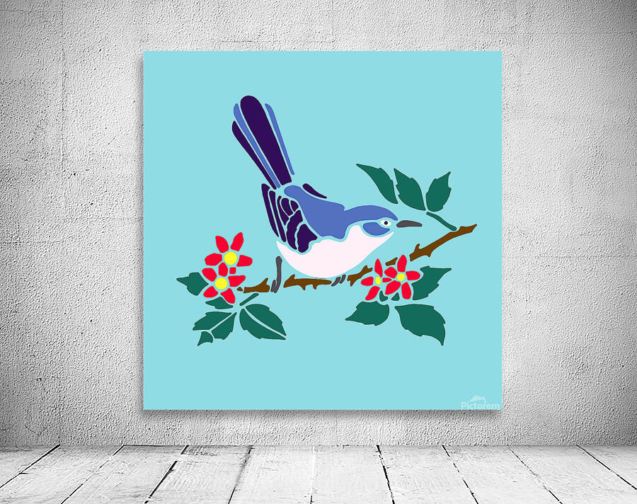 BIRD ON BRANCH Wall Preview