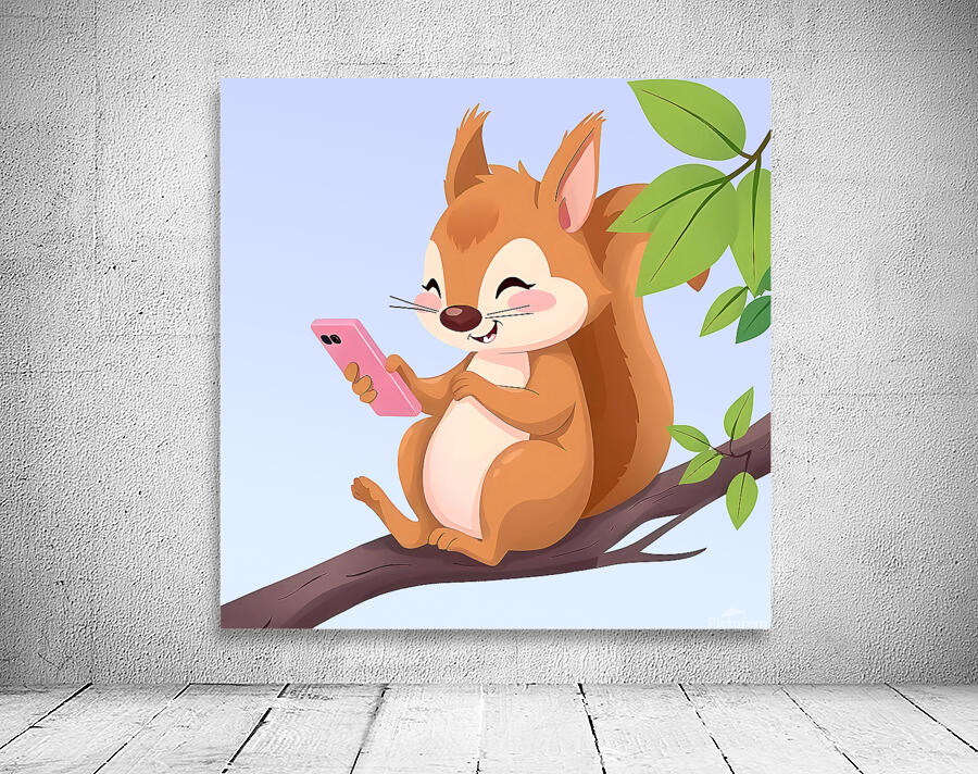THE SQUIRREL GOT A FUNNY MESSAGE Wall Preview