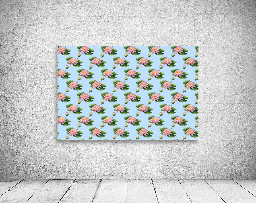 SEAMLESS WATERLILLY PATTERN Wall Preview