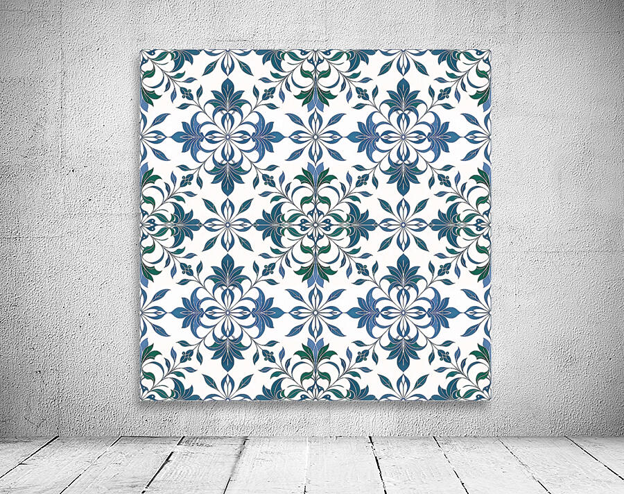 SEAMLESS FLORAL SQUARE PATTERN 3 Wall Preview