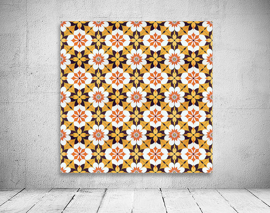 SEAMLESS FLORAL SQUARE PATTERN 4 Wall Preview