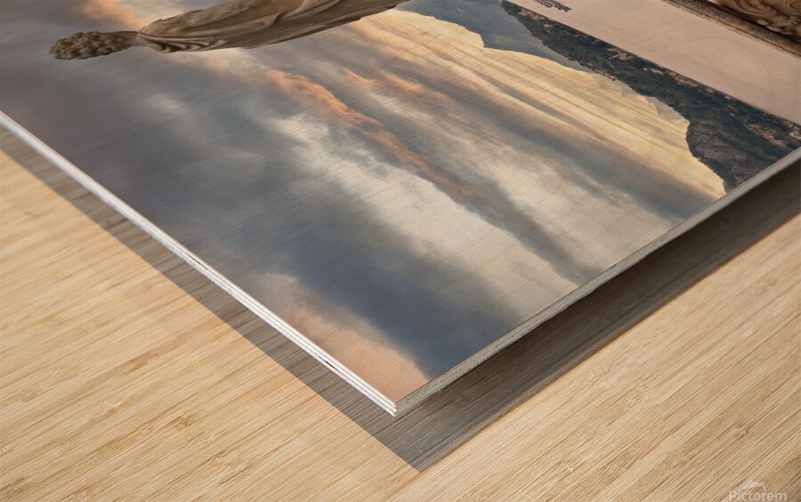 BALCONY ON THE LAKE Wood print