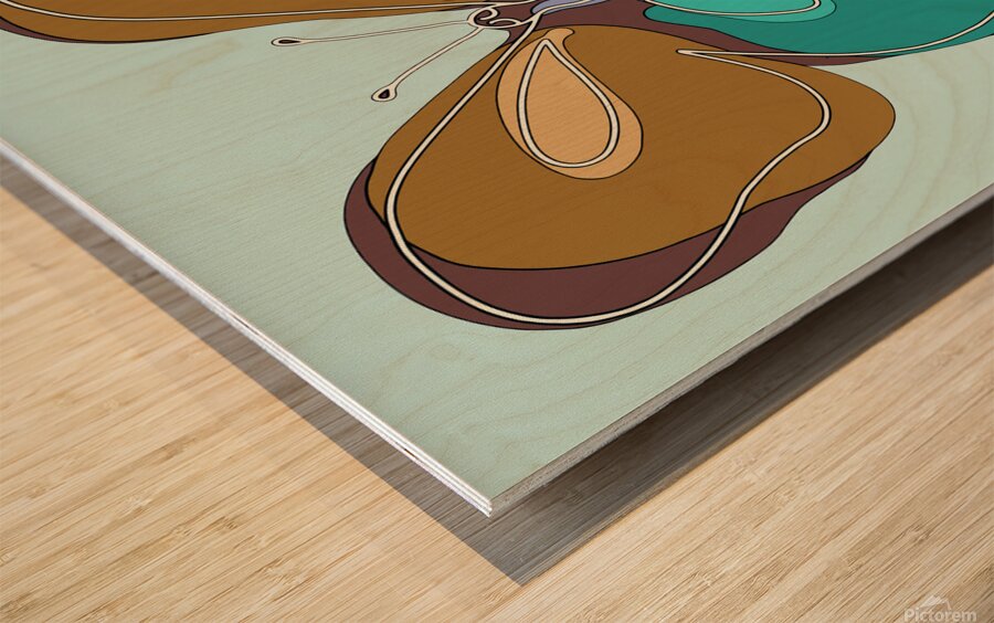 POP ART BUTTERFLY Wood print