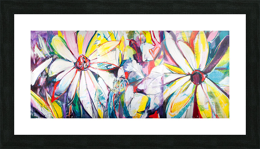 Zinnias Composite Picture Frame print