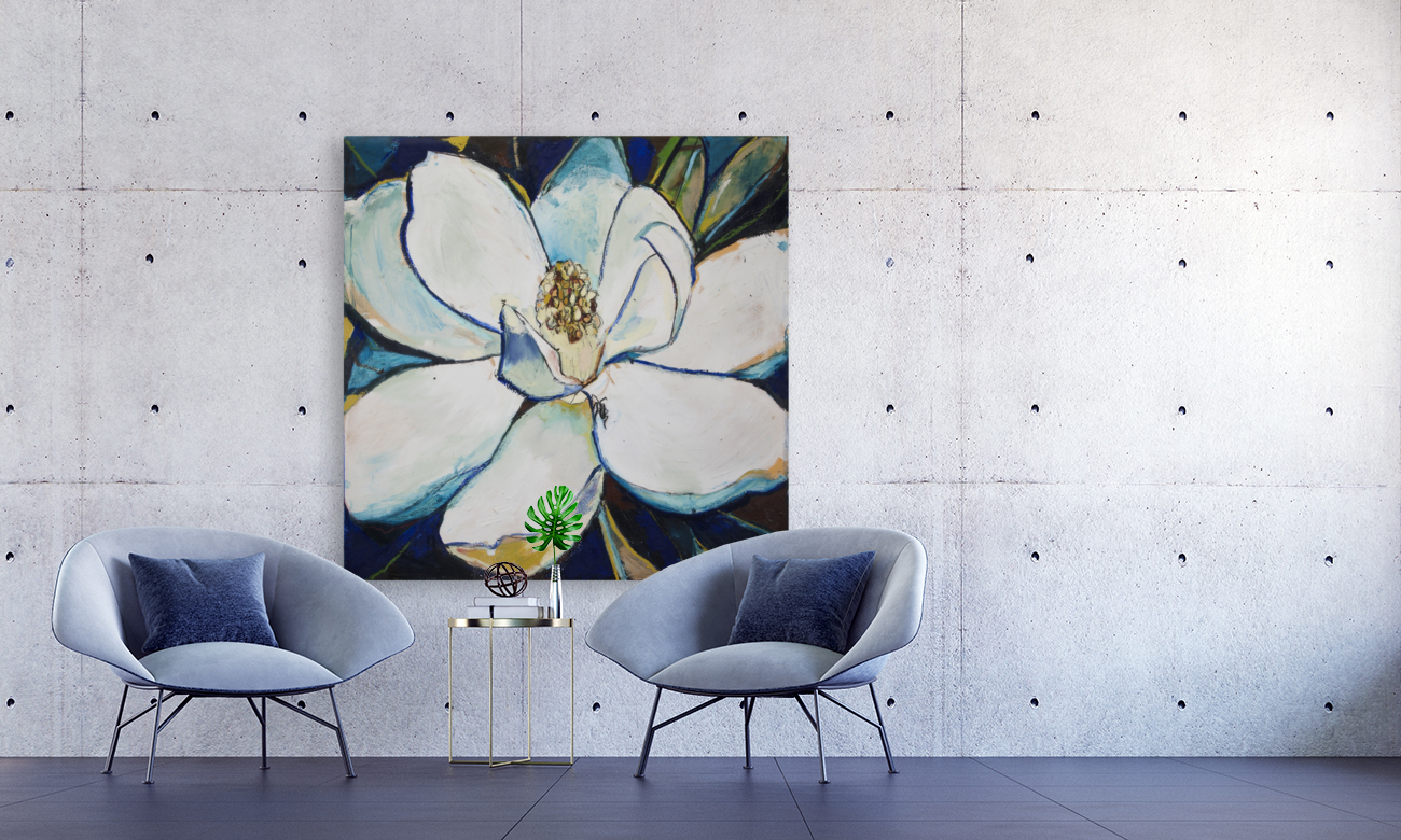 Indigo Magnolia I Reproduction