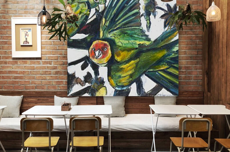 Louisiana Carolina Parakeets     by Caroline Youngblood