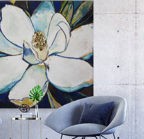 Indigo Magnolia I Reproduction