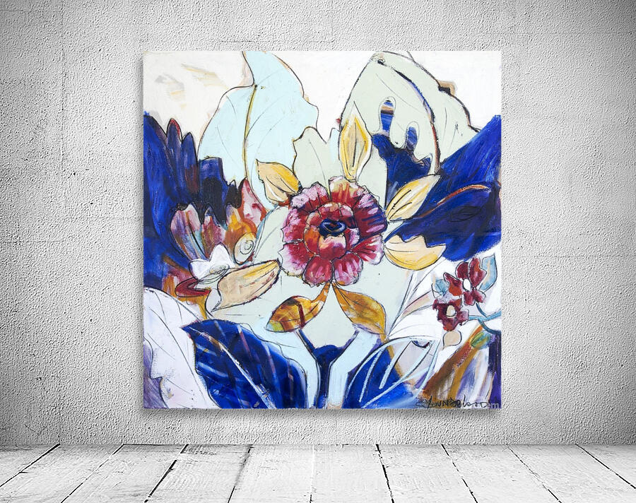 tobacco leaf painting Square Tobacco Leaf by Caroline Youngblood Wall Art