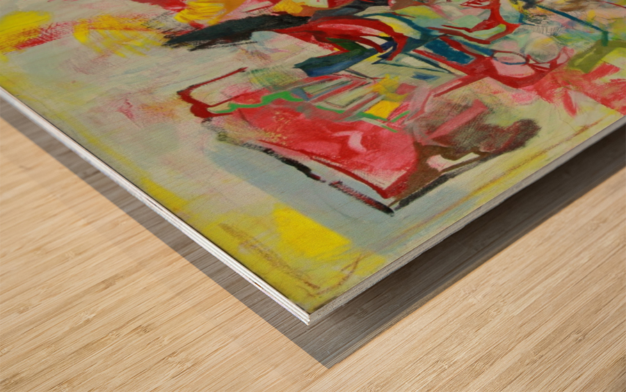 Recordslinger Abstraction Wood print