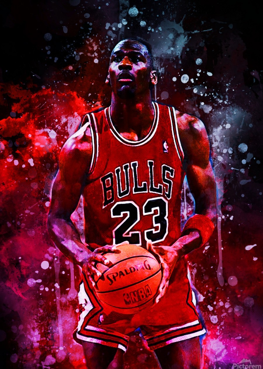 Jordan Michael Jordan グラフィックジャケット Michael Jordan Comic Book Sized Foil Slab 1:25 – Ken Karl Sports Art
