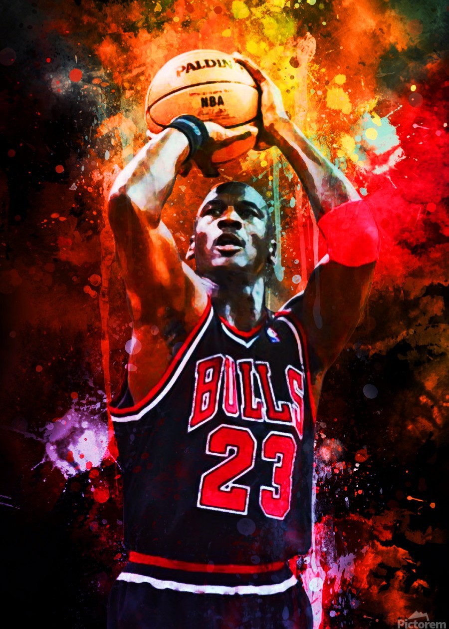 Jordan Michael Jordan グラフィックジャケット Michael Jordan Comic Book Sized Foil Slab 1:25 – Ken Karl Sports Art