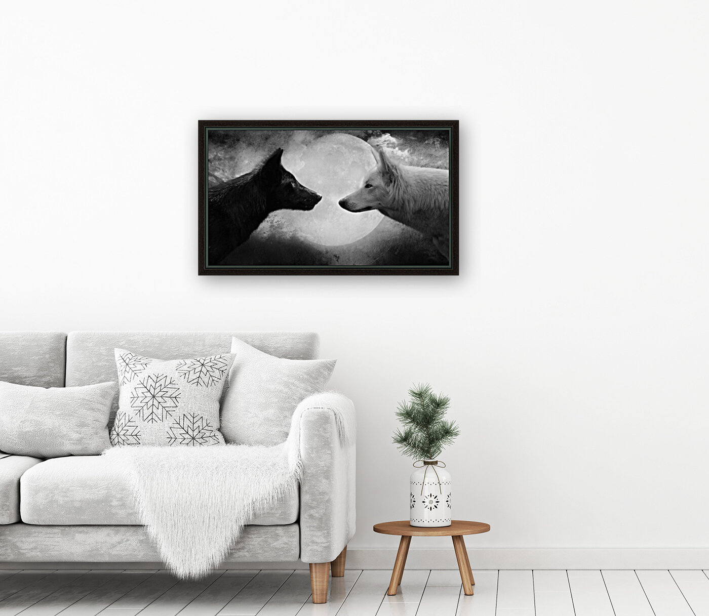 Black and Withe WOLF Reproduction