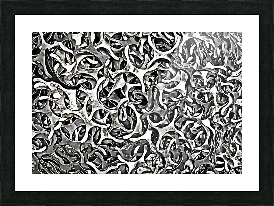 liquid metal scrap Picture Frame print