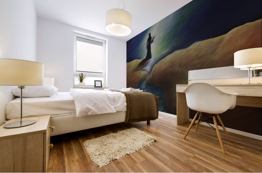 Beyond here Mural print