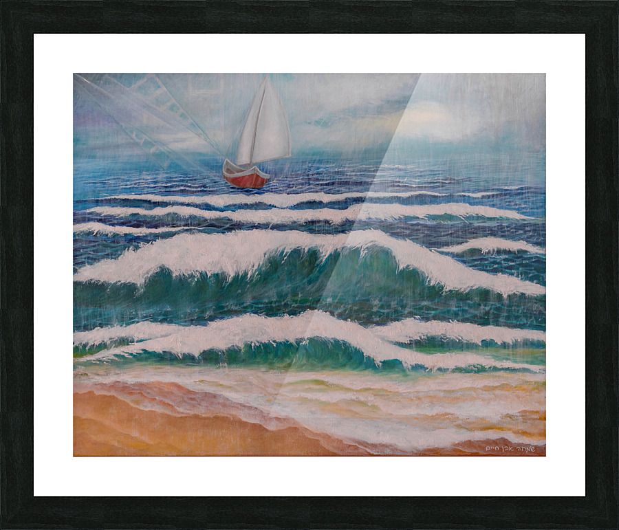 in one boat Picture Frame print