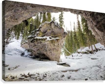 Johnston Canyon Cave Canvas Print