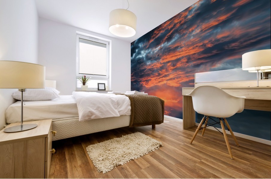 Clouds on Fire Mural print