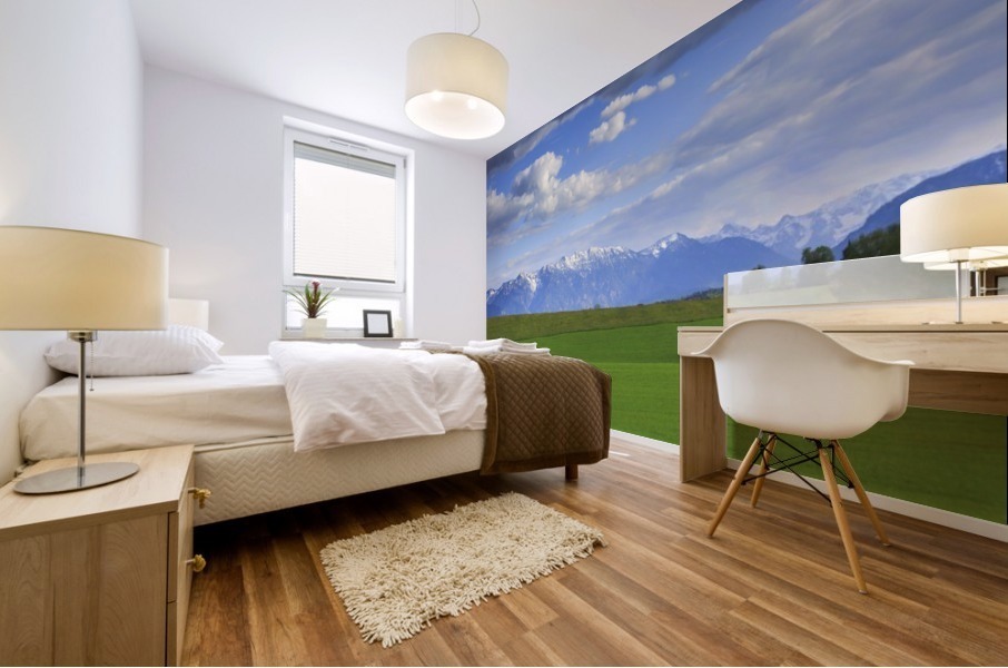 Green Fields Mural print