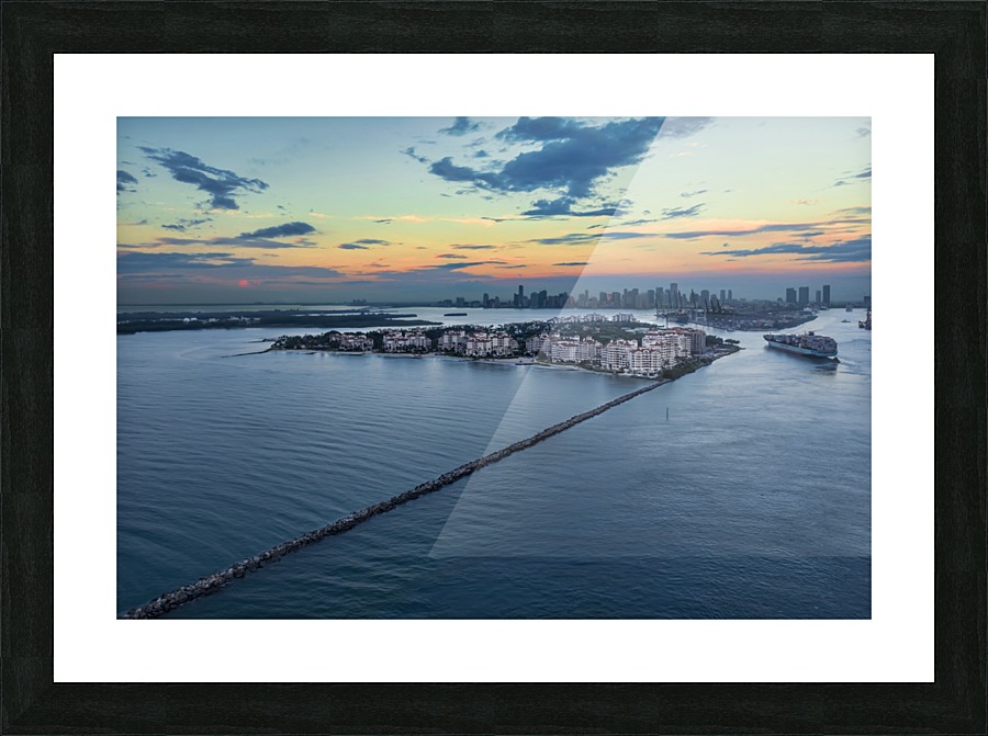 Fisher Island Picture Frame print