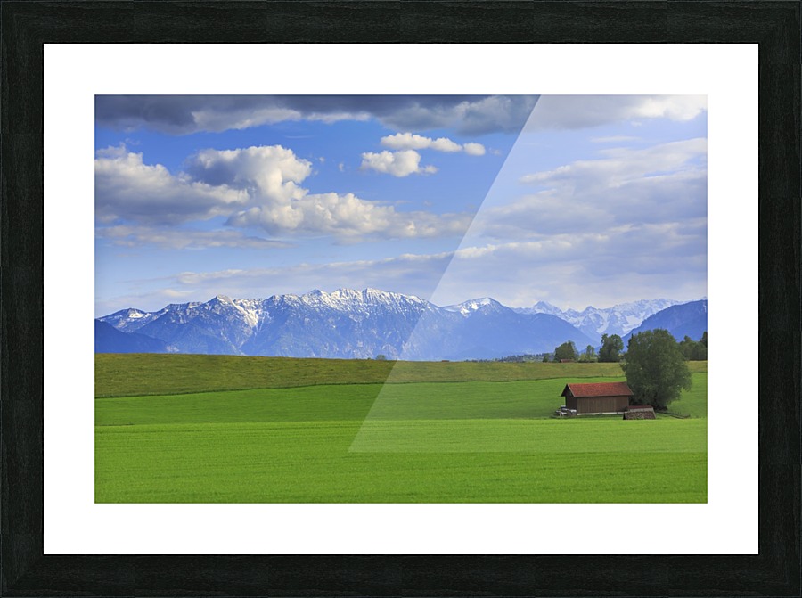 Green Fields Picture Frame print