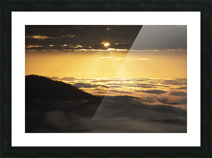 Sunrise Above The Clouds Picture Frame print